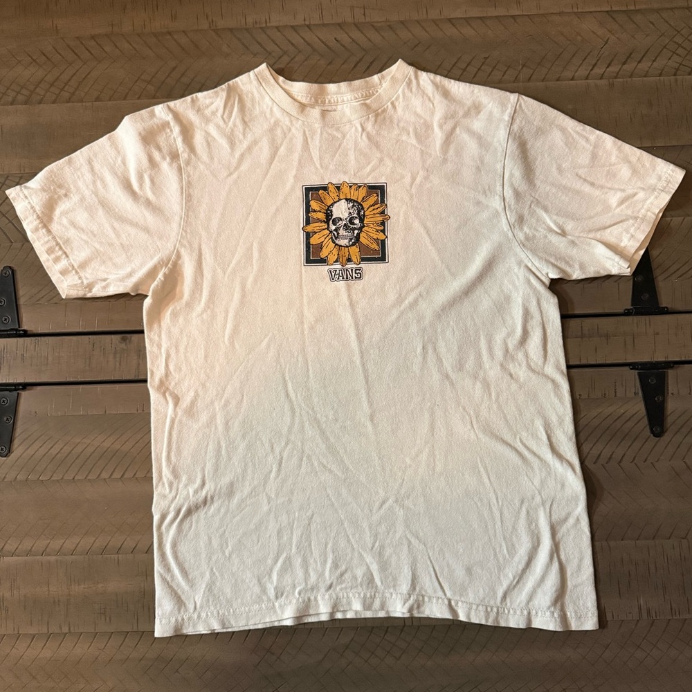Vans Off-White Sunflower Skull Tee